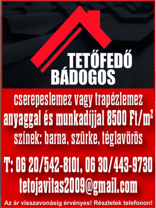 Infra sötétsugárzó, gazdaságos, gyorsan kivitelezhető.